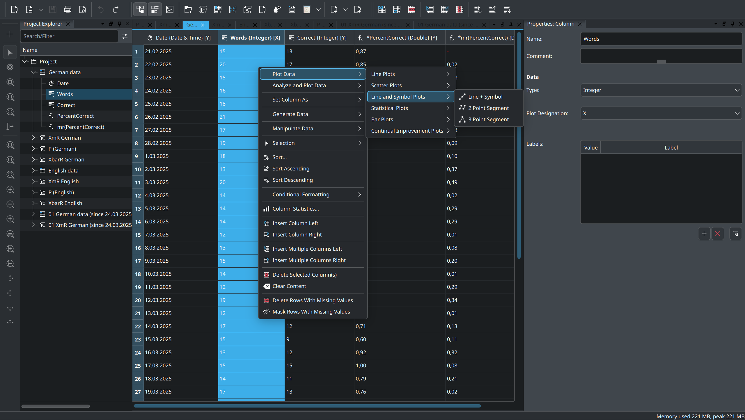 Line and Symbol Plots