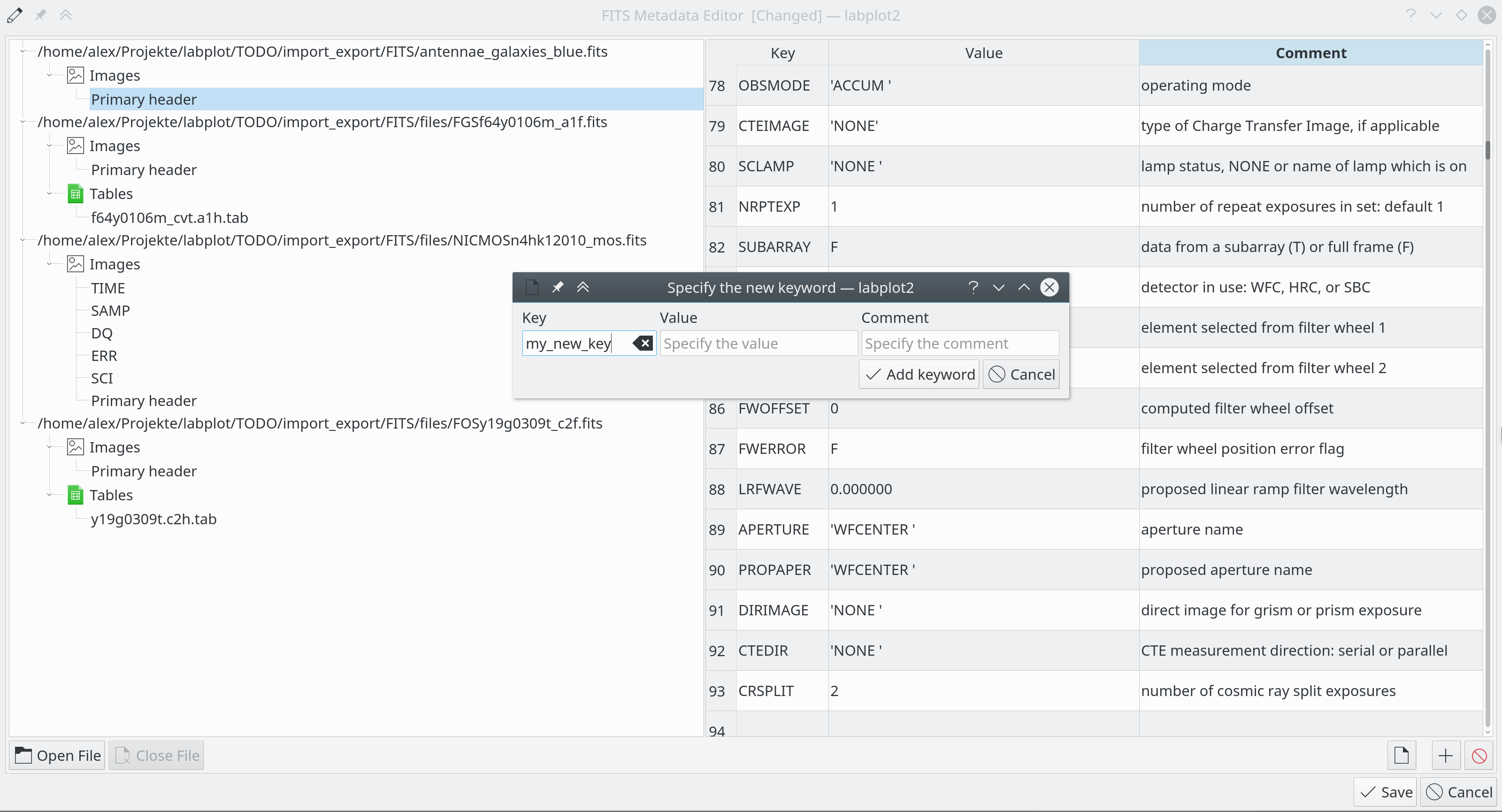 FITS Metadata Editor