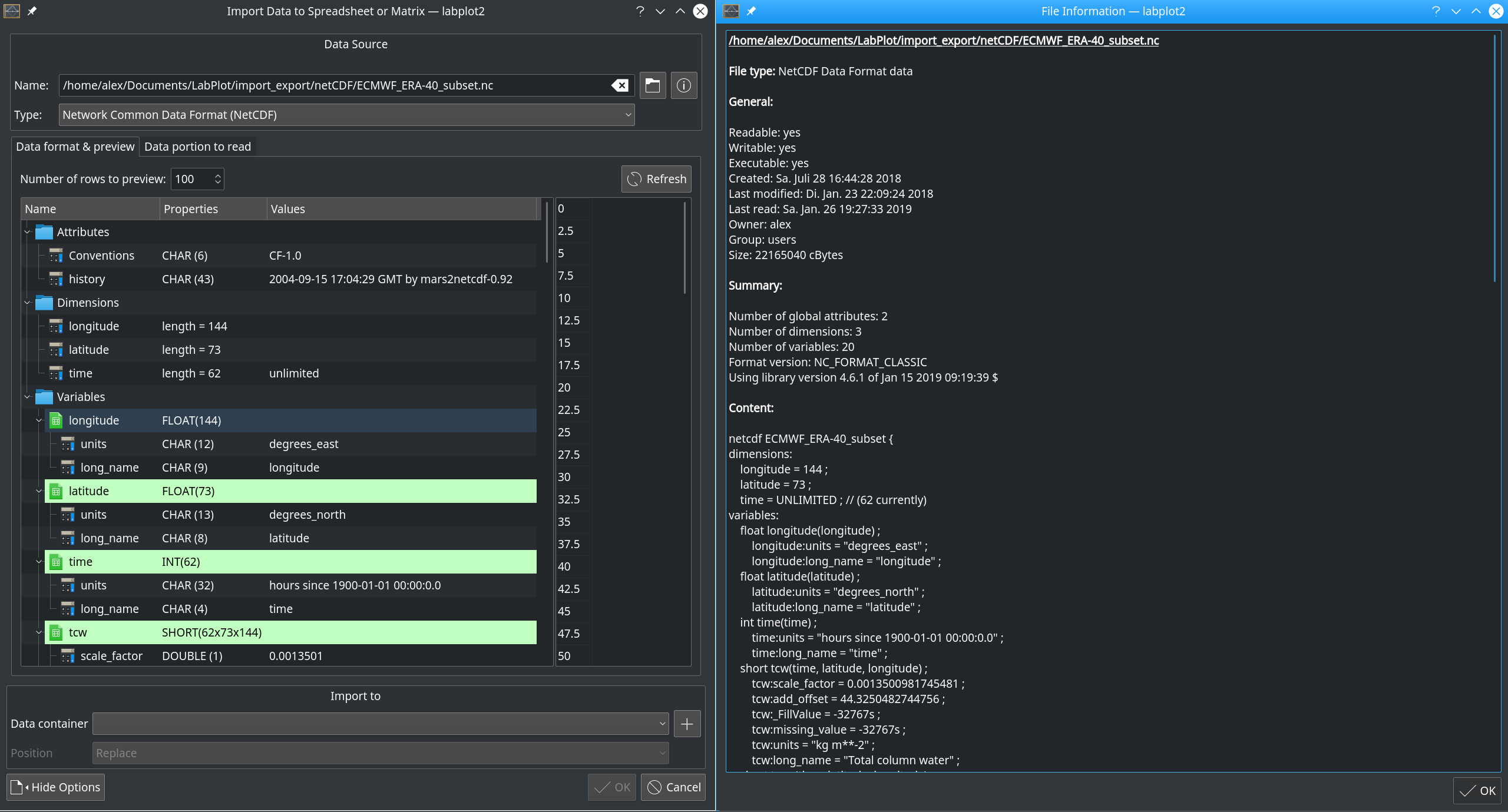 File Information Dialog
