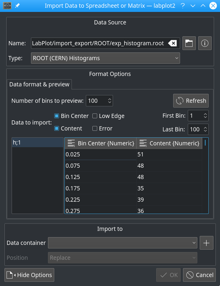Import Dialog