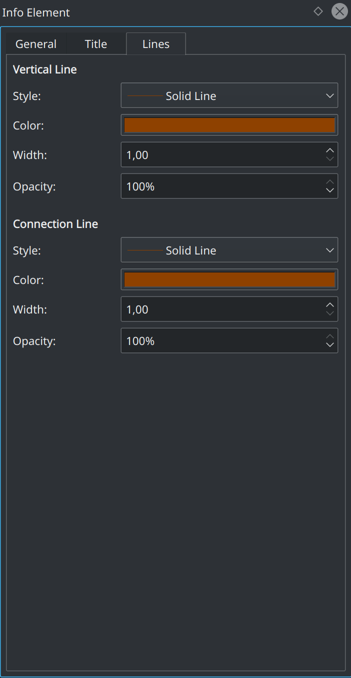Info-Element Lines Properties